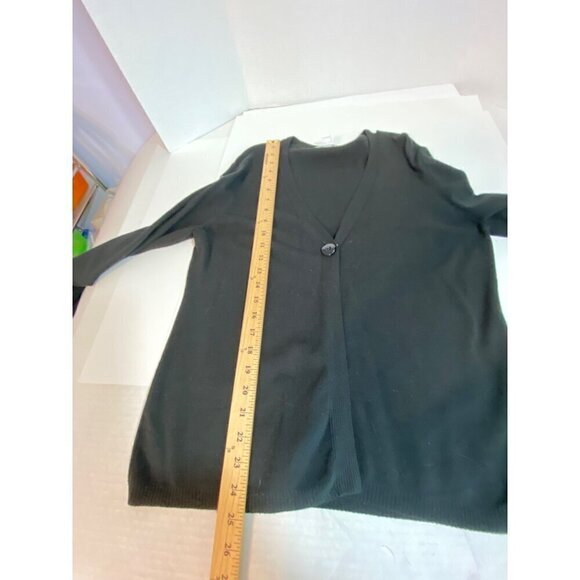 Charter Club Black Cardigan Knit Sweater One Button Closure Women’s Size PM - Picture 7 of 8